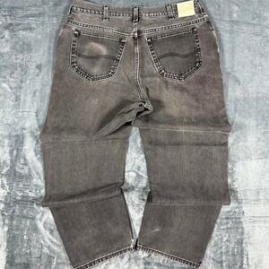 Y2K Lee Black Faded Denim Jeans - faded size tag - 33 x 30